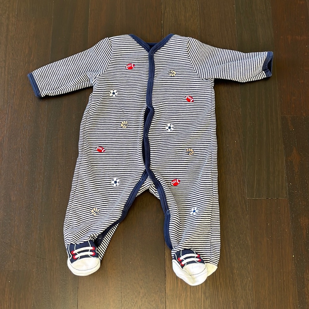 Little Me sports snap footie